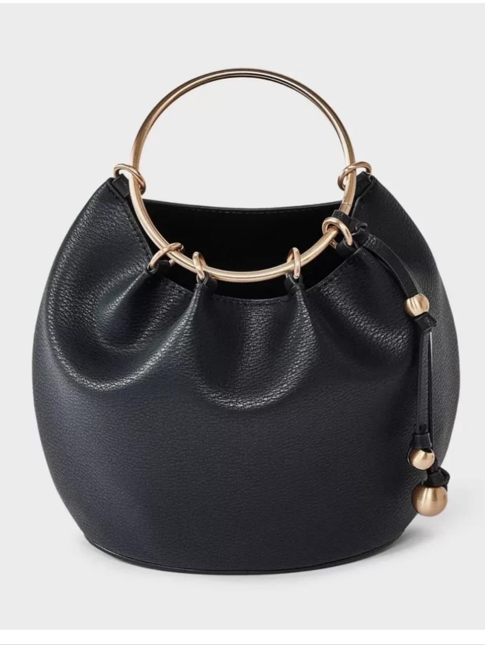 Women's Gathered Bracelet Ring Handbag A New Day Black